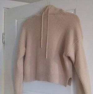 100 percent skin tone  cashmere sweater with hood size small from Aritzia